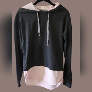 CALIA by Carrie Underwood Charcoal and Blush Layered Hoodie